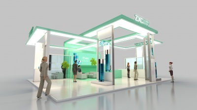 ZXC方片穿插式美容護膚展臺模型下載 優化展覽展示服務的新選擇